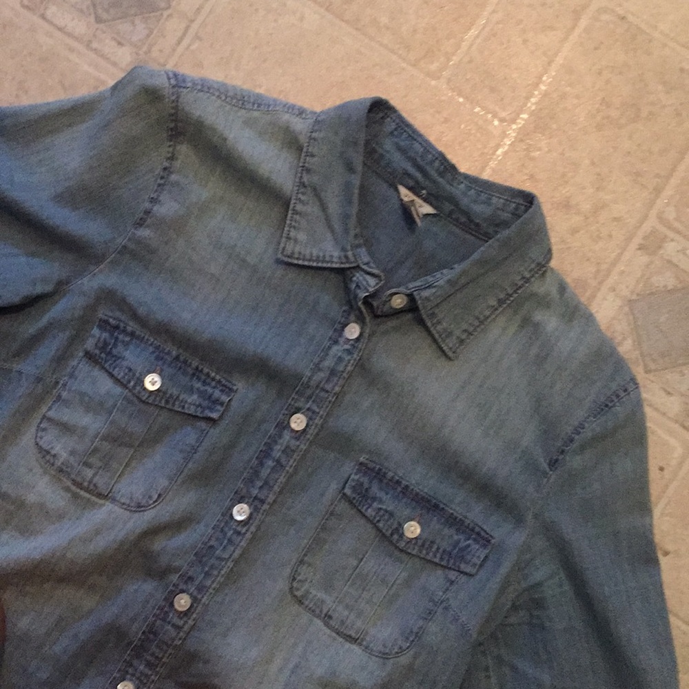 J. Crew Light wash Denim Button Down Shirt